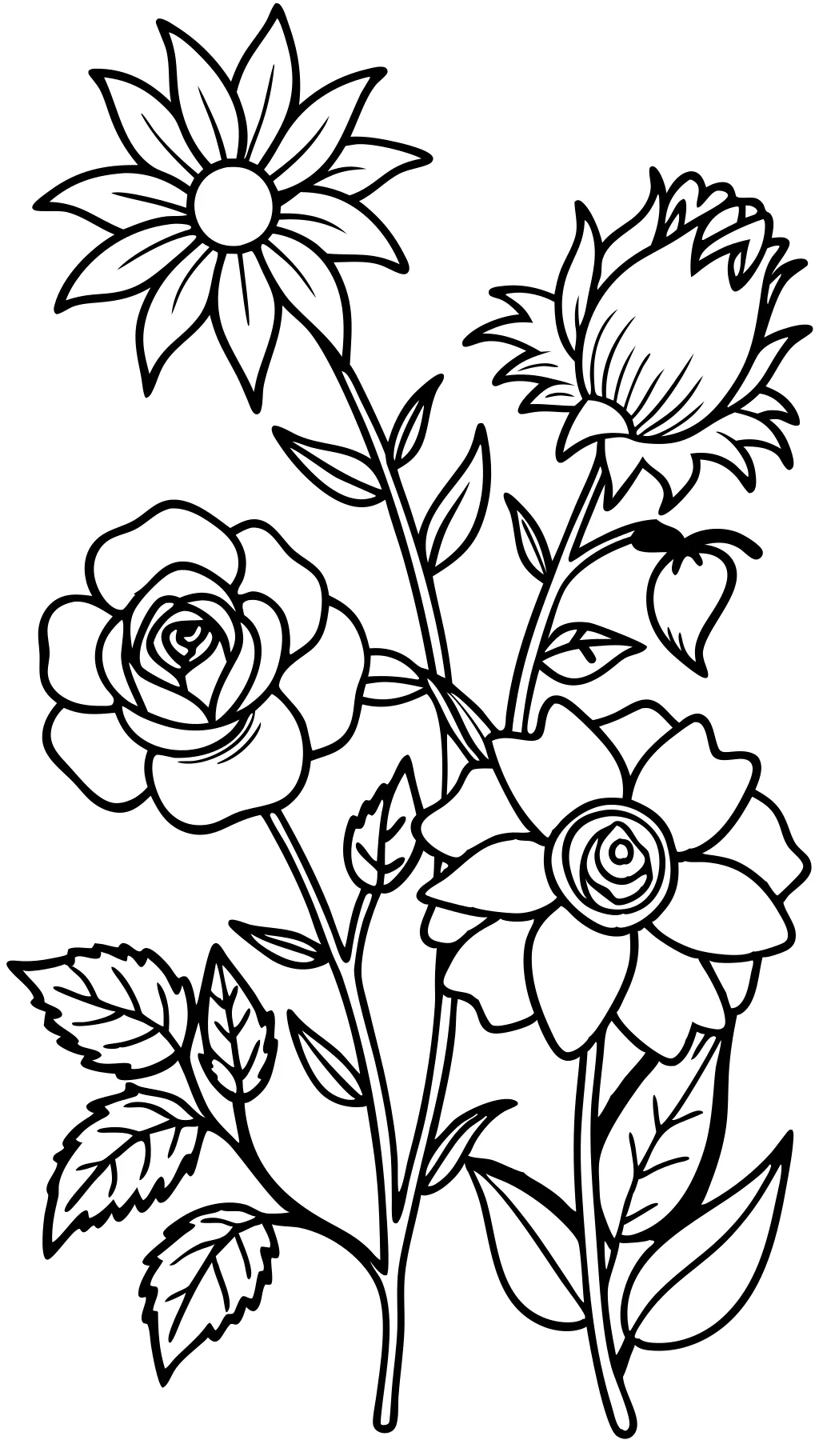 flowers printable coloring pages